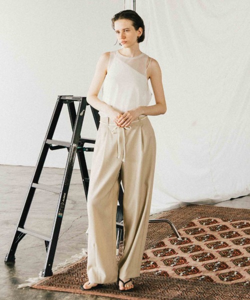 CREDONA(クレドナ)の「THE BARREL TROUSERS/バレルトラウザーズ(スラックス・レディース・ライトベージュ/ブラウン・0/1)」の18枚目の写真