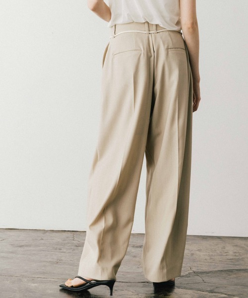 CREDONA(クレドナ)の「THE BARREL TROUSERS/バレルトラウザーズ(スラックス・レディース・ライトベージュ/ブラウン・0/1)」の11枚目の写真