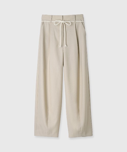 CREDONA(クレドナ)の「THE BARREL TROUSERS/バレルトラウザーズ(スラックス・レディース・ライトベージュ/ブラウン・0/1)」の6枚目の写真