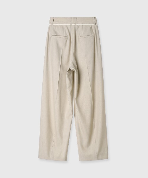 CREDONA(クレドナ)の「THE BARREL TROUSERS/バレルトラウザーズ(スラックス・レディース・ライトベージュ/ブラウン・0/1)」の5枚目の写真