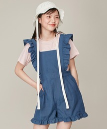 オールインワン・サロペット トップス デニム ショート パンツ