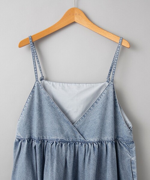 coen（コーエン）の「コットンレーヨンデニムキャミワンピース（ワンピース・レディース・コバルトブルー/ネイビー/ライトグレー・M/L）」の19枚目の写真