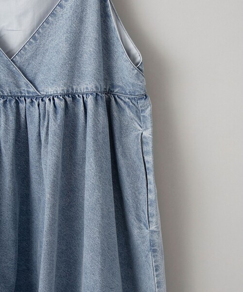 coen（コーエン）の「コットンレーヨンデニムキャミワンピース（ワンピース・レディース・コバルトブルー/ネイビー/ライトグレー・M/L）」の20枚目の写真