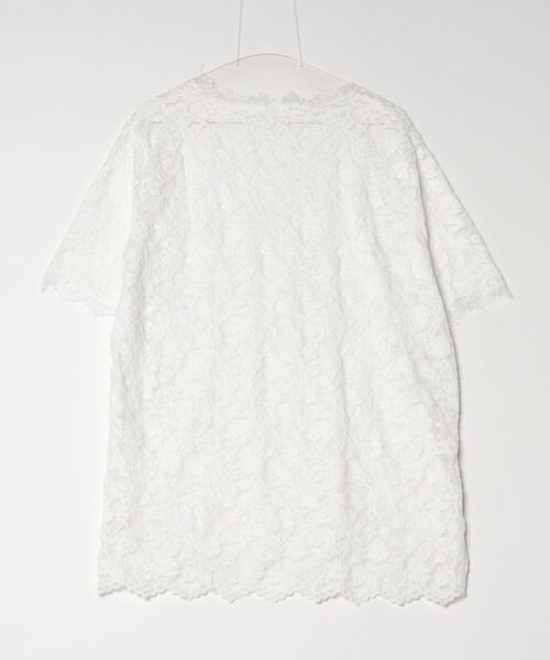 SallyLunn（サリーラン）の「Vネックレーストップス（シャツ/ブラウス・レディース・ブラック/ホワイト・LARGE/MEDIUM）」の3枚目の写真