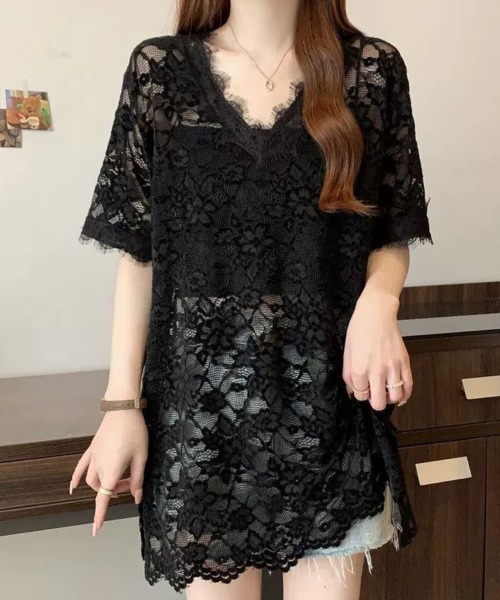 V-neck реглан с коротким рукавом