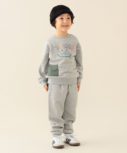 BEAMS mini（ビームスミニ）の「スマイル 刺繍 スウェット 2025FW（90～130cm）（スウェット・キッズ・ホワイト系その他5/ライトグレー/ネイビー/パープル系その他3・120/110/130/90/100）」の6枚目の写真