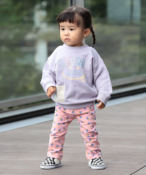 BEAMS mini（ビームスミニ）の「スマイル 刺繍 スウェット 2025FW（90～130cm）（スウェット・キッズ・ホワイト系その他5/ライトグレー/ネイビー/パープル系その他3・120/110/130/90/100）」の11枚目の写真
