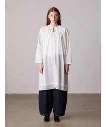 MidiUmi ヘムレーススモックワンピース