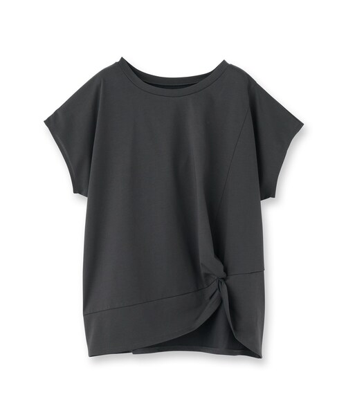 UNTITLED（アンタイトル）の「【洗える/Tシャツ】ツイストプルオーバー（Tシャツ/カットソー・レディース・オフホワイト/ボルドー/チャコールグレー・00/02/04/44/48/50）」の4枚目の写真