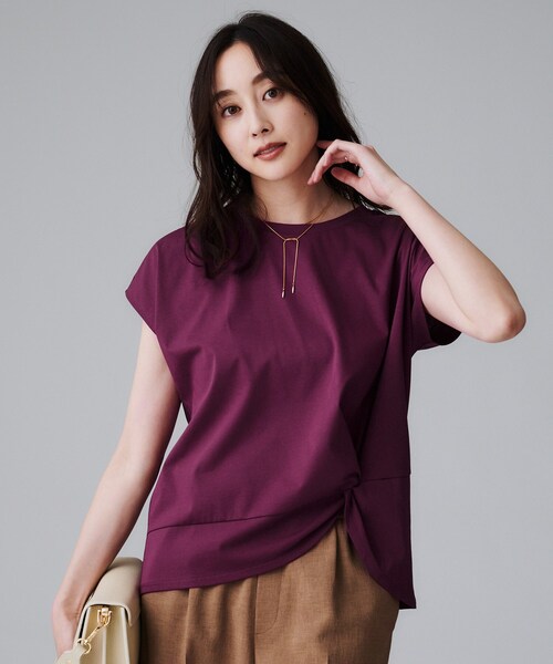 セール】【洗える/Tシャツ】ツイストプルオーバー（Tシャツ/カットソー