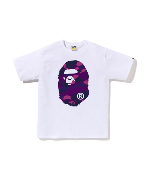 A BATHING APE（アベイシングエイプ）の「COLOR CAMO BIG APE HEAD TEE（Tシャツ/カットソー・メンズ・ホワイト×レッド/ホワイト×パープル/ホワイト×ネイビー/ブラック×レッド/ブラック×パープル/ブラック×ブルー・X-LARGE/XX-LARGE/LARGE/XXX-LARGE/MEDIUM/SMALL）」の4枚目の写真