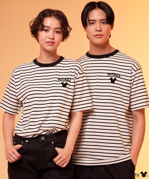 Disney（ディズニー）の「Mickey/Arnold Palmer/シェア ボーダーTシャツ（Tシャツ/カットソー・レディース・ブラック/レッド・LL/L/M/S/XS）」の3枚目の写真