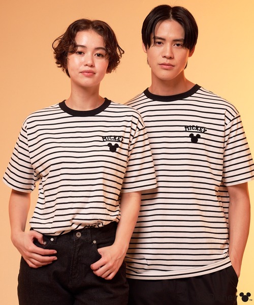 Disney（ディズニー）の「Mickey/Arnold Palmer/シェア ボーダーTシャツ（Tシャツ/カットソー・レディース・ブラック/レッド・LL/L/M/S/XS）」の12枚目の写真