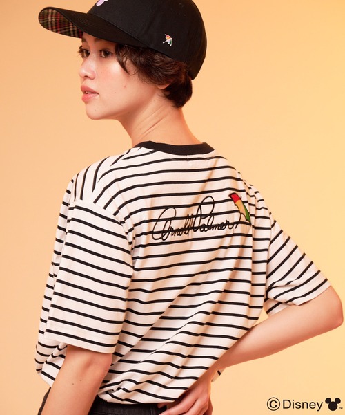 Disney（ディズニー）の「Mickey/Arnold Palmer/シェア ボーダーTシャツ（Tシャツ/カットソー・レディース・ブラック/レッド・LL/L/M/S/XS）」の22枚目の写真