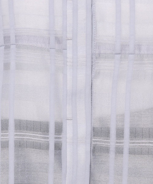 mysty woman（ミスティウーマン）の「シアーチェックブラウス 581422（シャツ/ブラウス・レディース・オフホワイト/ライトブルー/ブラック・FREE）」の19枚目の写真