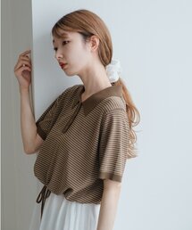 Kastane | 【ZOZO先行】ボーダーポロニット(ポロシャツ)