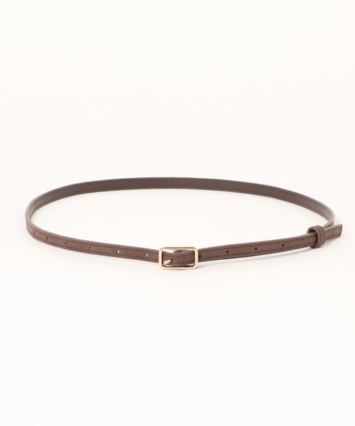 VIBGYOR Women（ヴィブジョー　ウィメン）の「【float】シンプル スウェード風 ベーシックカラー ゴールドバックル ナローベルト（ベルト・レディース・ブラック/ブラウン・FREE）」の11枚目の写真