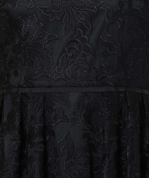 Rose Tiara(ローズティアラ)の「【美シルエット】ドットチュール刺繍ワンピース(ワンピース・レディース・キャメル/ブラック・38/40/42/46)」の21枚目の写真