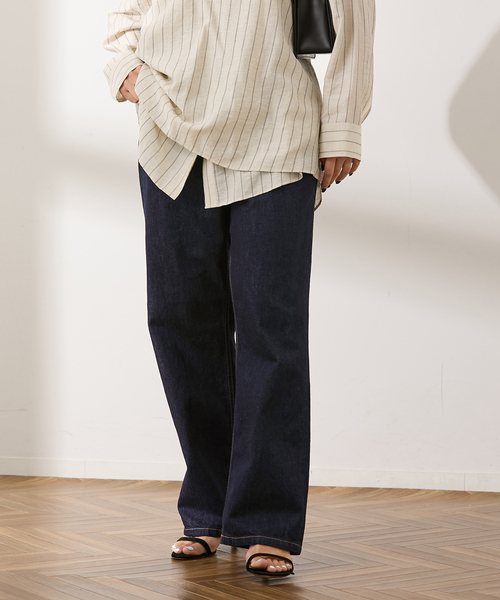 journal standard L'essage（ジャーナルスタンダードレサージュ）の「【金子綾さん着用】デニム5ポケットパンツ（デニムパンツ・レディース・ブルー系その他/ネイビー・38/36）」の9枚目の写真