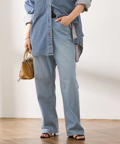 journal standard L'essage（ジャーナルスタンダードレサージュ）の「【金子綾さん着用】デニム5ポケットパンツ（デニムパンツ・レディース・ブルー系その他/ネイビー・38/36）」の16枚目の写真