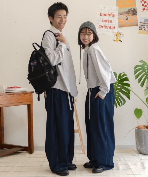 bashful base Oriental(バッシュフルベースオリエンタル)の「【bbO】ロゴオーバークロップドポロシャツ(ポロシャツ・レディース・ネイビー/ライトグレー/ワイン・FREE)」の19枚目の写真