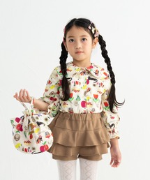 【綿100％】☆オリジナルねこプリントブラウス