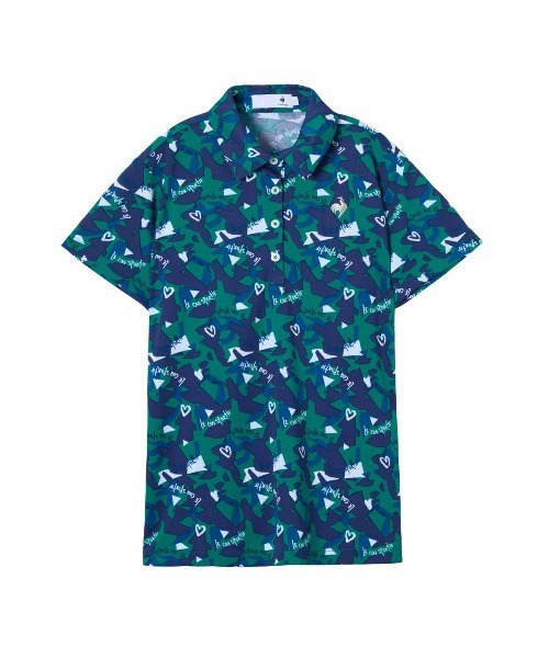 le coq sportif GOLF(ルコックスポルティフゴルフ)の「【le coq sportif GOLF】吸汗速乾/UVカット半袖シャツ ゴルフウェア(ポロシャツ・レディース・ベージュ/グリーン/レッド・S/M/L/XL)」の2枚目の写真