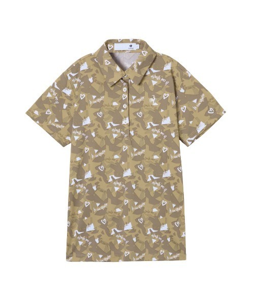 le coq sportif GOLF(ルコックスポルティフゴルフ)の「【le coq sportif GOLF】吸汗速乾/UVカット半袖シャツ ゴルフウェア(ポロシャツ・レディース・ベージュ/グリーン/レッド・S/M/L/XL)」の4枚目の写真
