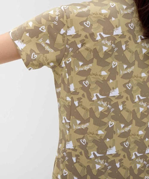 le coq sportif GOLF(ルコックスポルティフゴルフ)の「【le coq sportif GOLF】吸汗速乾/UVカット半袖シャツ ゴルフウェア(ポロシャツ・レディース・ベージュ/グリーン/レッド・S/M/L/XL)」の10枚目の写真