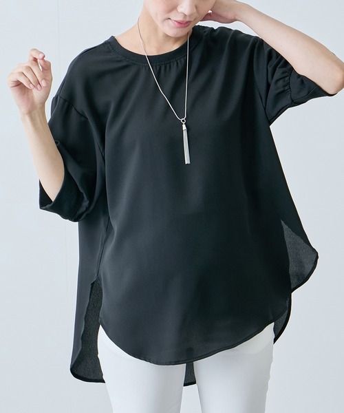 Jayro(ジャイロ)の「2WAYボタン付きプルオーバー(Tシャツ/カットソー・レディース・ホワイト/ミント/グレー/ブラック/ワイン・FREE)」の1枚目の写真