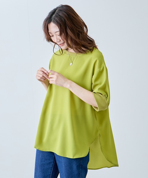 Jayro(ジャイロ)の「2WAYボタン付きプルオーバー(Tシャツ/カットソー・レディース・ホワイト/ミント/グレー/ブラック/ワイン・FREE)」の8枚目の写真