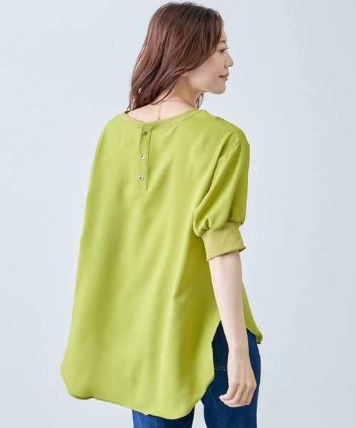 Jayro(ジャイロ)の「2WAYボタン付きプルオーバー(Tシャツ/カットソー・レディース・ホワイト/ミント/グレー/ブラック/ワイン・FREE)」の9枚目の写真