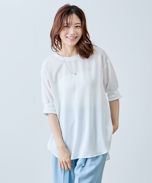 Jayro(ジャイロ)の「2WAYボタン付きプルオーバー(Tシャツ/カットソー・レディース・ホワイト/ミント/グレー/ブラック/ワイン・FREE)」の13枚目の写真