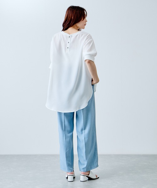 Jayro(ジャイロ)の「2WAYボタン付きプルオーバー(Tシャツ/カットソー・レディース・ホワイト/ミント/グレー/ブラック/ワイン・FREE)」の18枚目の写真