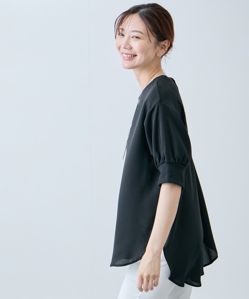 Jayro(ジャイロ)の「2WAYボタン付きプルオーバー(Tシャツ/カットソー・レディース・ホワイト/ミント/グレー/ブラック/ワイン・FREE)」の20枚目の写真