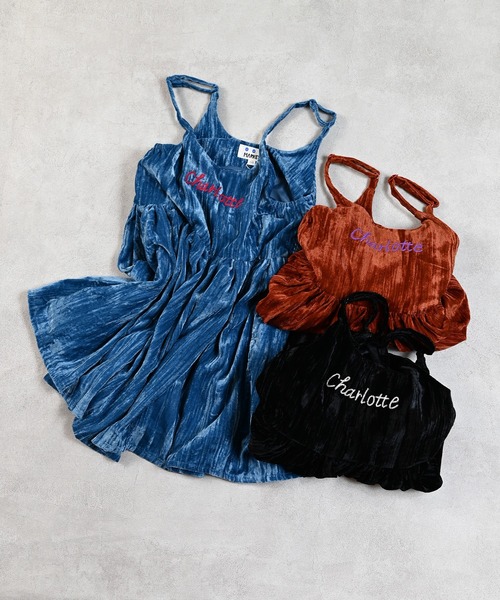 MARKEY'S（マーキーズ）の「ベロアフレアーチュニック（チュニック・キッズ・ライトブルー/ブラック/ブラウン・100/90/130/120/110）」の4枚目の写真