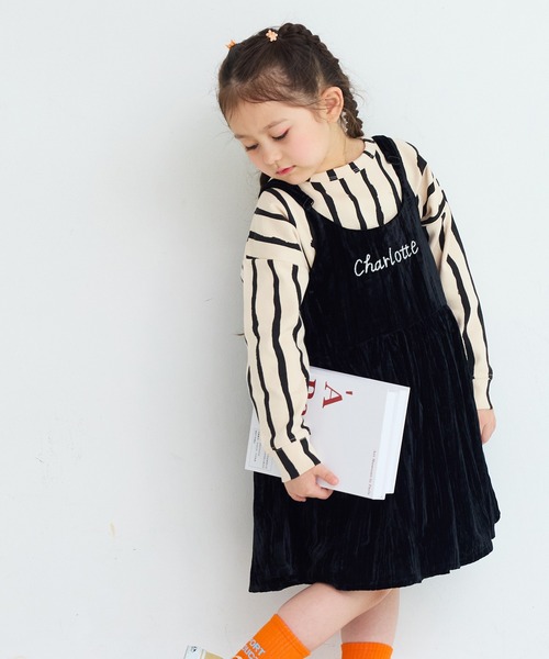 MARKEY'S（マーキーズ）の「ベロアフレアーチュニック（チュニック・キッズ・ライトブルー/ブラック/ブラウン・100/90/130/120/110）」の12枚目の写真