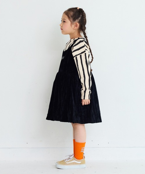 MARKEY'S（マーキーズ）の「ベロアフレアーチュニック（チュニック・キッズ・ライトブルー/ブラック/ブラウン・100/90/130/120/110）」の14枚目の写真