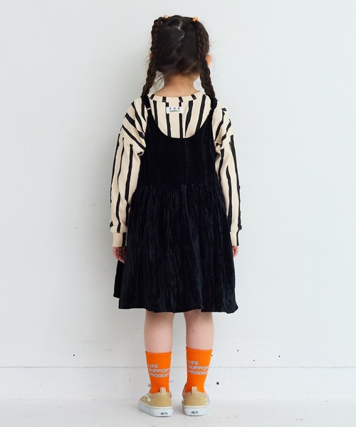 MARKEY'S（マーキーズ）の「ベロアフレアーチュニック（チュニック・キッズ・ライトブルー/ブラック/ブラウン・100/90/130/120/110）」の15枚目の写真