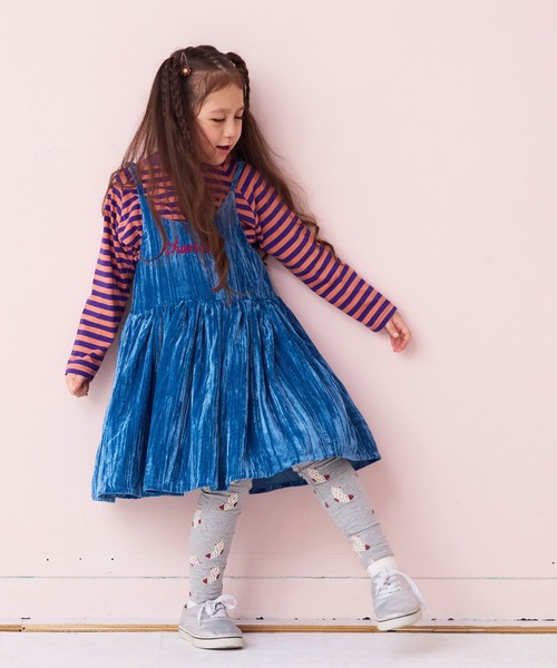 MARKEY'S（マーキーズ）の「ベロアフレアーチュニック（チュニック・キッズ・ライトブルー/ブラック/ブラウン・100/90/130/120/110）」の10枚目の写真