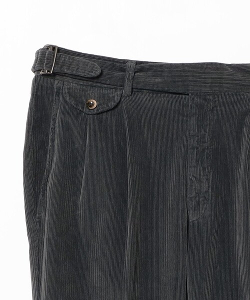 GERMANO（ジェルマーノ）の「【別注】GERMANO / コットンポリウレタン コーデュロイ 2プリーツ シングルグルカ スラックス（その他パンツ・メンズ・ブラック系その他4・44/46/48/50）」の4枚目の写真