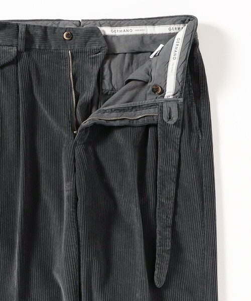 GERMANO（ジェルマーノ）の「【別注】GERMANO / コットンポリウレタン コーデュロイ 2プリーツ シングルグルカ スラックス（その他パンツ・メンズ・ブラック系その他4・44/46/48/50）」の5枚目の写真