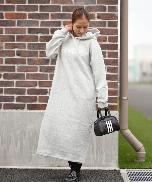 セール】RVCA/ルーカ パーカーワンピース スウェット BF044-P35