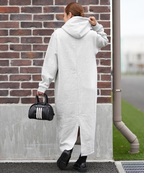RVCA(ルーカ)の「RVCA/ルーカ パーカーワンピース スウェット BF044-P35(ワンピース・レディース・グレー/ブラック・M/L)」の9枚目の写真
