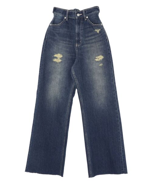 EVRIS（エヴリス）の「ハイウエストバックリボンワイドデニムパンツ（デニムパンツ・レディース・インディゴブルー/ライトブルー・SMALL/MEDIUM）」の15枚目の写真