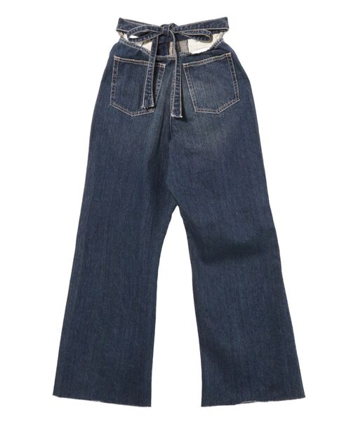 EVRIS（エヴリス）の「ハイウエストバックリボンワイドデニムパンツ（デニムパンツ・レディース・インディゴブルー/ライトブルー・SMALL/MEDIUM）」の16枚目の写真