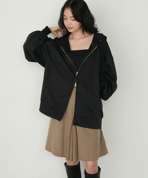 【forksy.】ダンボール オーバーサイズダブルジップパーカー