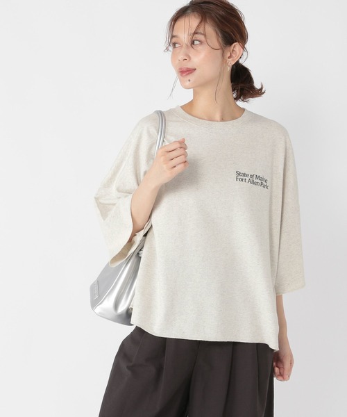 セール】ミニ裏毛ロゴ刺繍半袖プルオーバー（Tシャツ/カットソー