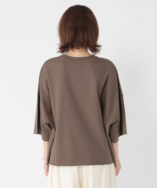 studio CLIP（スタディオクリップ）の「ミニ裏毛ロゴ刺繍半袖プルオーバー（Tシャツ/カットソー・レディース・アイボリー/ネイビー/ブラウン・FREE）」の22枚目の写真