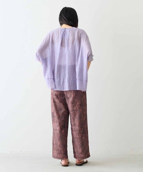 MEDE19F(メデジュウキュウ)の「MEDE19F 軽やかな着心地のシングルガーゼデザイントップス(その他トップス・レディース・ライトパープル/ホワイト/ブラック・LL/L/M/3L)」の7枚目の写真
